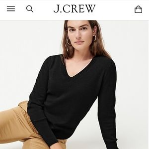 J. Crew everyday cashmere fitted V neck sweater